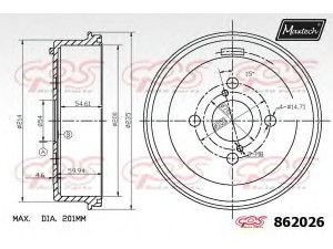 MAXTECH 862026.0000 stabdžių būgnas 
 Stabdžių sistema -> Būgninis stabdys -> Stabdžių būgnas
42431-20080