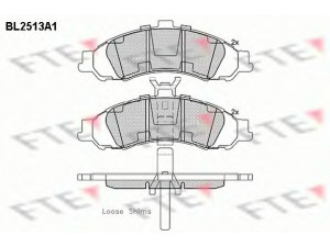 FTE BL2513A1 stabdžių trinkelių rinkinys, diskinis stabdys 
 Techninės priežiūros dalys -> Papildomas remontas
9215 5977