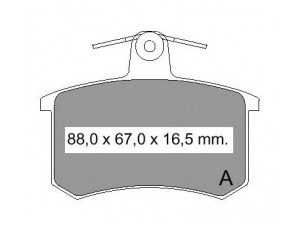 VEMA 833091 stabdžių trinkelių rinkinys, diskinis stabdys