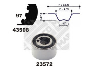 MAPCO 23508 paskirstymo diržo komplektas 
 Techninės priežiūros dalys -> Papildomas remontas