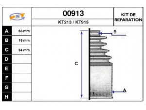 SNRA 00913 gofruotoji membrana, kardaninis velenas