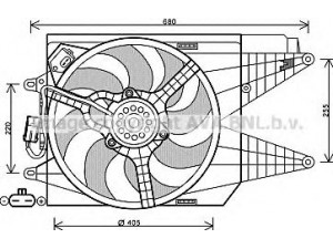 AVA QUALITY COOLING FT7566 ventiliatorius, radiatoriaus 
 Aušinimo sistema -> Oro aušinimas
51819062, 51887783