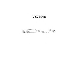 VENEPORTE VX77018 priekinis duslintuvas 
 Išmetimo sistema -> Duslintuvas
5852365, 5852899, 90529167, 93181170