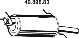 EBERSPÄCHER 49.898.83 galinis duslintuvas 
 Išmetimo sistema -> Duslintuvas
FS99-40-100, FS99-40-100B