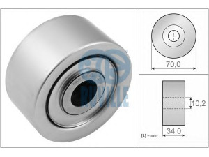 RUVILLE 58939 kreipiantysis skriemulys, V formos rumbuotas diržas 
 Diržinė pavara -> V formos rumbuotas diržas/komplektas -> Laisvasis/kreipiamasis skriemulys
472 202 00 19, 472 202 02 19, 472 202 05 19