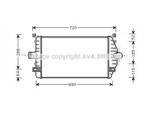 AVA QUALITY COOLING RT4277 tarpinis suslėgto oro aušintuvas, kompresorius 
 Variklis -> Oro tiekimas -> Įkrovos agregatas (turbo/superįkrova) -> Tarpinis suslėgto oro aušintuvas
6025310508, 7701045349