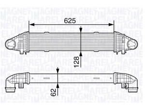 MAGNETI MARELLI 351319203340 tarpinis suslėgto oro aušintuvas, kompresorius 
 Variklis -> Oro tiekimas -> Įkrovos agregatas (turbo/superįkrova) -> Tarpinis suslėgto oro aušintuvas
204 500 01 00, A 204 500 01 00