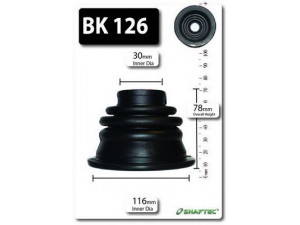SHAFTEC BK126 gofruotoji membrana, kardaninis velenas 
 Ratų pavara -> Gofruotoji membrana