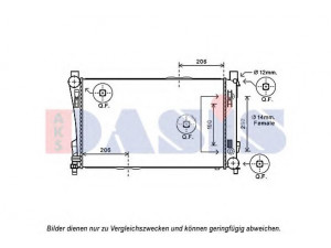 AKS DASIS 120106N radiatorius, variklio aušinimas 
 Aušinimo sistema -> Radiatorius/alyvos aušintuvas -> Radiatorius/dalys
2035002003, A2035002003