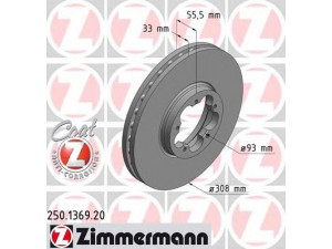 ZIMMERMANN 250.1369.20 stabdžių diskas 
 Dviratė transporto priemonės -> Stabdžių sistema -> Stabdžių diskai / priedai
1 763 884, 1 842 633, BK21-1125-AC