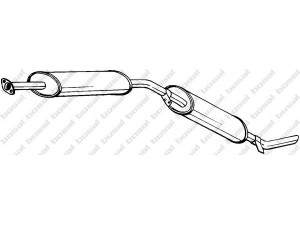BOSAL 281-667 galinis duslintuvas 
 Išmetimo sistema -> Duslintuvas
GEX-33479, WDE-10002