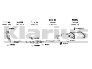 KLARIUS 270536E išmetimo sistema 
 Išmetimo sistema -> Išmetimo sistema, visa