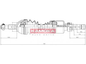 KAMOKA CT1138916A kardaninis velenas 
 Ratų pavara -> Kardaninis velenas
32735T, 3273R0, 3273R1