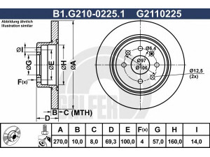 GALFER B1.G210-0225.1 stabdžių diskas 
 Stabdžių sistema -> Diskinis stabdys -> Stabdžių diskas
5 69 209, 90512909