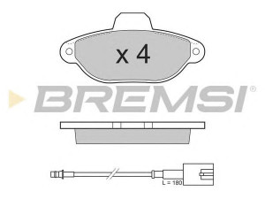 BREMSI BP3326 stabdžių trinkelių rinkinys, diskinis stabdys 
 Techninės priežiūros dalys -> Papildomas remontas
0000071754214, 1559698, 71770985