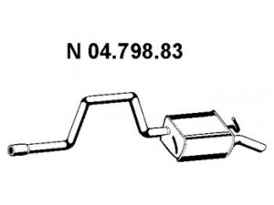 EBERSPÄCHER 04.798.83 galinis duslintuvas 
 Išmetimo sistema -> Duslintuvas
1 049 994, 1 091 699, 1 103 103