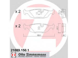 ZIMMERMANN 21089.150.1 stabdžių trinkelių rinkinys, diskinis stabdys 
 Techninės priežiūros dalys -> Papildomas remontas
4196317, 5055967, 8961856, 8967101