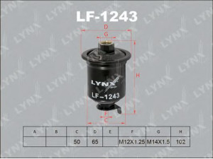 LYNXauto LF-1243 kuro filtras 
 Filtrai -> Kuro filtras
DFF053018, MB957348, MR135835, MR355667