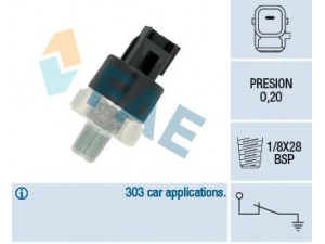 FAE 12550 alyvos slėgio jungiklis 
 Variklis -> Variklio elektra
37240-PHM-003, 37241-RNA-A01, N3H1-18-501