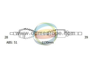 ODM-MULTIPARTS 18-292061 kardaninis velenas 
 Ratų pavara -> Kardaninis velenas
7701473014, 8200026912, 8200169277