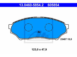 ATE 13.0460-5854.2 stabdžių trinkelių rinkinys, diskinis stabdys 
 Techninės priežiūros dalys -> Papildomas remontas
MN102615, MR475453