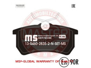 MASTER-SPORT 13046028352N-SET-MS stabdžių trinkelių rinkinys, diskinis stabdys 
 Techninės priežiūros dalys -> Papildomas remontas
1075565, 1107698, 1425407, 1780884