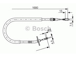 BOSCH 1 987 477 702 trosas, stovėjimo stabdys 
 Stabdžių sistema -> Valdymo svirtys/trosai
667 420 47 85, A 667 420 47 85