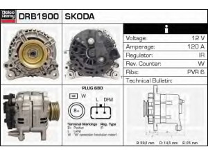 DELCO REMY DRB1900 kintamosios srovės generatorius 
 Elektros įranga -> Kint. sr. generatorius/dalys -> Kintamosios srovės generatorius
038903018B, 074903025N