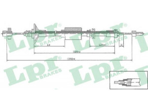 LPR C0184C sankabos trosas 
 Dviratė transporto priemonės -> Kabeliai ir tachometro velenaai -> Sankabos trosas
7700763191, 7700763191