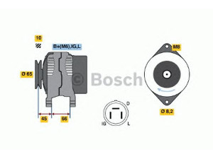 BOSCH 0 986 035 461 kintamosios srovės generatorius 
 Elektros įranga -> Kint. sr. generatorius/dalys -> Kintamosios srovės generatorius
31400-82110, 31400-82111, 31400-82610