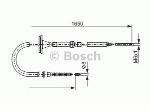 BOSCH 1 987 477 482 trosas, stovėjimo stabdys 
 Stabdžių sistema -> Valdymo svirtys/trosai