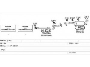 MTS C200176001914 išmetimo sistema 
 Išmetimo sistema -> Išmetimo sistema, visa