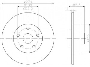 MINTEX MDC1534 stabdžių diskas
7701472838