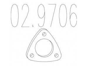 MTS 02.9706 tarpiklis, išleidimo kolektorius 
 Dviratė transporto priemonės -> Išmetimo sistema -> Atskiros surinkimo dalys -> Sandariklis, alyvos pompa
6646725