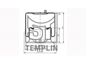 ST-TEMPLIN 04.060.6006.960 dėklas, pneumatinė pakaba
942 320 01 17, 942 320 43 21