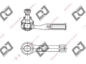 DJ PARTS DE1037 skersinės vairo trauklės galas 
 Vairavimas -> Vairo mechanizmo sujungimai
4852088E25