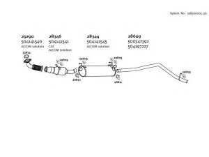 DINEX 328200007_06 išmetimo sistema 
 Išmetimo sistema -> Išmetimo sistema, visa