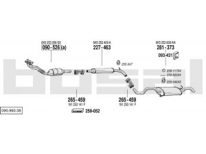 BOSAL 090.960.38 išmetimo sistema 
 Išmetimo sistema -> Išmetimo sistema, visa