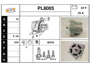 SNRA PL8005 kintamosios srovės generatorius
1174253, 1712121, R941520, R941520EX