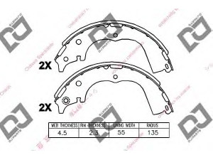 DJ PARTS BS1225 stabdžių trinkelių komplektas 
 Techninės priežiūros dalys -> Papildomas remontas
0404726080, 0449526130, 0449526140