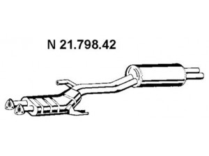 EBERSPÄCHER 21.798.42 galinis duslintuvas 
 Išmetimo sistema -> Duslintuvas
18 12 1 707 862