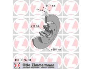 ZIMMERMANN 180.3024.00 stabdžių diskas 
 Dviratė transporto priemonės -> Stabdžių sistema -> Stabdžių diskai / priedai
16 118 408 20, 4249.45, 4249.46