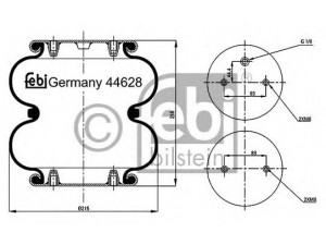 FEBI BILSTEIN 44628 dėklas, pneumatinė pakaba 
 Pakaba -> Pneumatinė pakaba
21221356, 016 808, 946 328 16 01