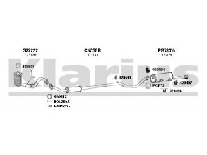 KLARIUS 631054U išmetimo sistema 
 Išmetimo sistema -> Išmetimo sistema, visa