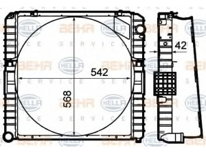 HELLA 8MK 376 792-181 radiatorius, variklio aušinimas 
 Aušinimo sistema -> Radiatorius/alyvos aušintuvas -> Radiatorius/dalys
9842 5657