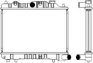 SAKURA  Automotive 1161-0203 radiatorius, variklio aušinimas
