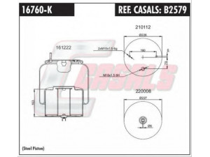 CASALS B2579 dėklas, pneumatinė pakaba
20479800, 20554760, 20580705