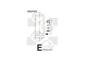 BGA V537747 išleidimo vožtuvas 
 Variklis -> Variklio uždegimo laiko reguliavimo kontrolė -> Vožtuvų eilė -> Vožtuvai/dalys
12915-66G00, 12915-86CA0, 50060609