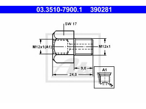 ATE 03.3510-7900.1 adapteris, stabdžių žarnelė
0435-9207, 8435-9207