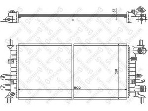 STELLOX 10-25811-SX radiatorius, variklio aušinimas 
 Aušinimo sistema -> Radiatorius/alyvos aušintuvas -> Radiatorius/dalys
1 106 768, 1 664 032, 1664630, 6 616 482